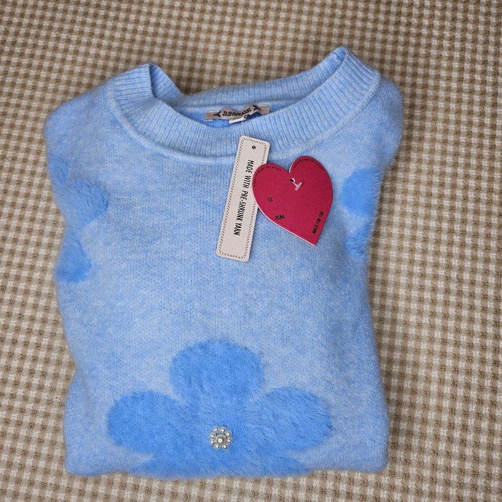 Nanette Lepore Blue Floral Sweater - Picture 11 of 11